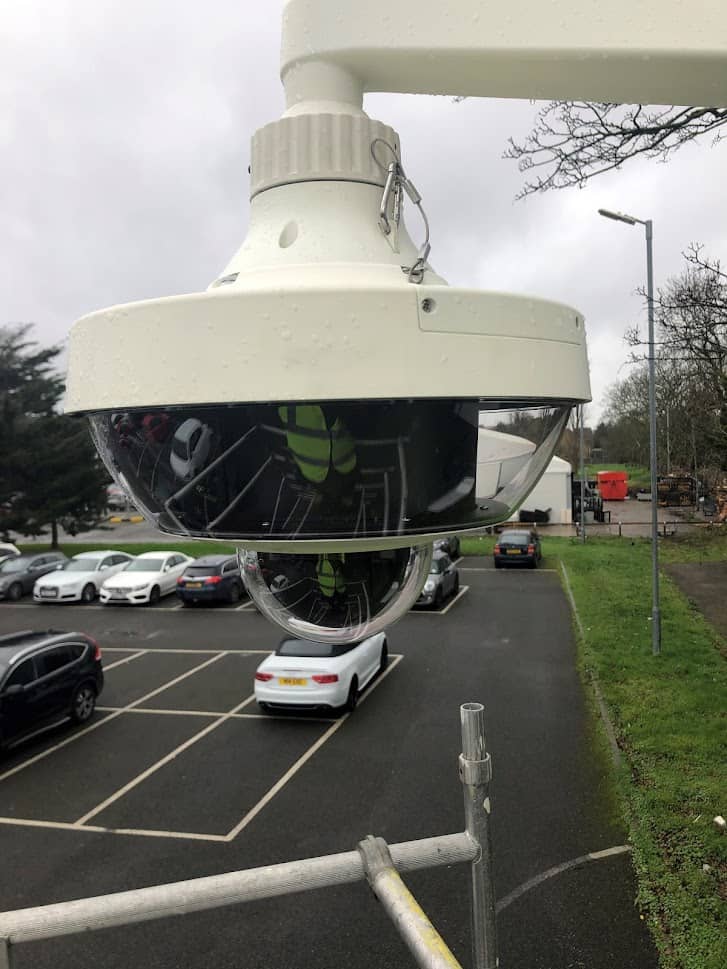 Security camera monitoring a London car park